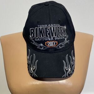 Men's Black 72th Annual Bike Week 2013 Daytona Beach Adjustable Baseball Cap